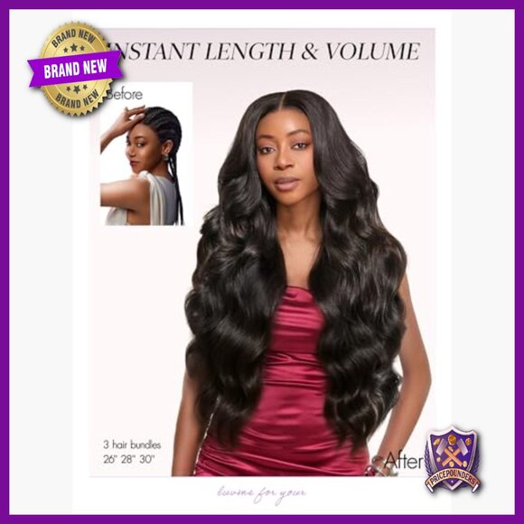 3 Bundles Body Wave Human Hair Extensions 24 26 28 Inch Virgin Brazilian main image 5
